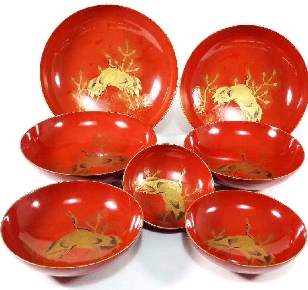 明治　朱塗　金蒔絵　漆器　木製　七ツ組　雅な雰囲気漂う盃 7点セット 2026年最新】Yahoo!オークション -盃 朱の中古品・新品・未使用品一覧