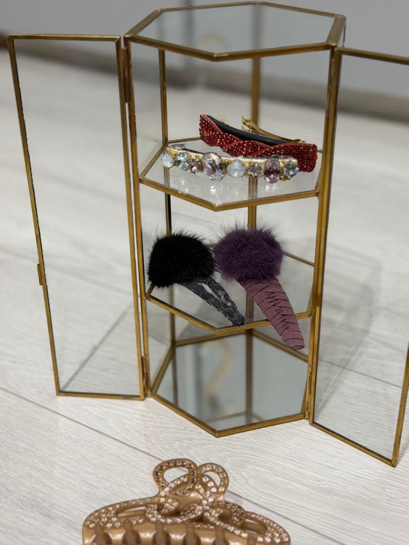 アンティーク　アクセサリーガラスケース ENGLAND antique イギリスアンティーク ガラスジュエリーケース