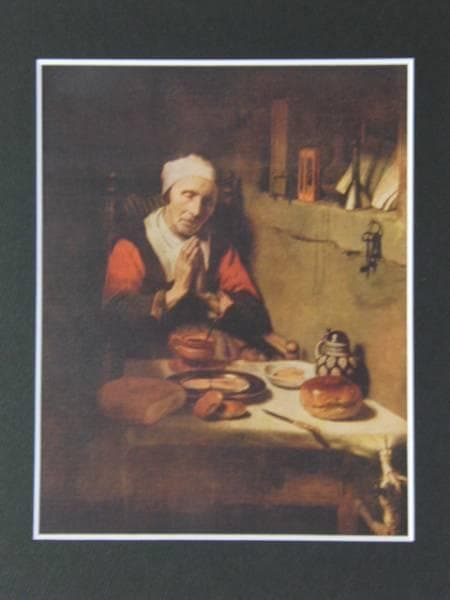 食前の祈り/ニコラース・マース　超希少、100年前の画集より、絵画 食前の祈り」によって家族意識が誕生し、「子ども」が発見される｜ぷかぷか