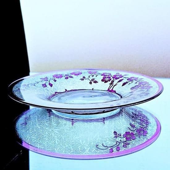 花のオールドバカラ エグランチエのプレート【1916年】 花のオールドバカラ エグランチエの香水瓶#40【1916年カタログ】ピンク