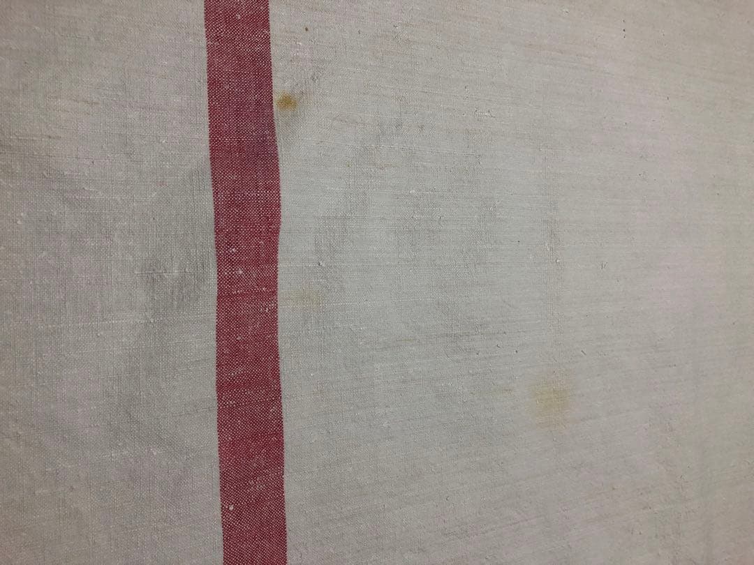 アンティーク フランス リュスティックなシャンブル麻大判テーブル