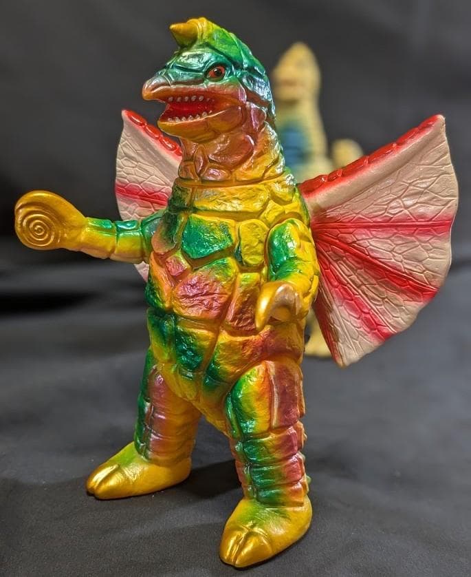 レッドキング＆ドラコ羽付（ブルマァク復刻）ソフビフィギュア2体セット