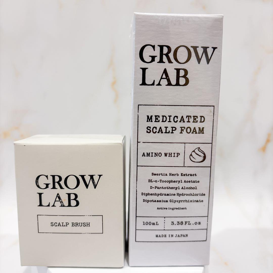 GROW LAB メディケイテッドスカルプフォーム & スカルプブラシセット
