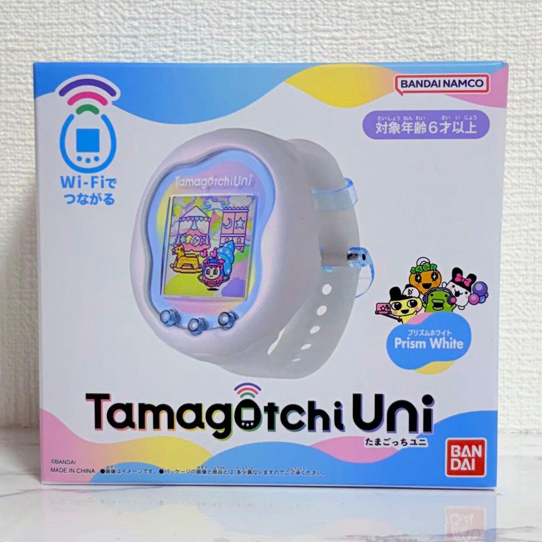 たまごっちユニ プリズムホワイト Tamagotchi Uni 保護フィルム付き