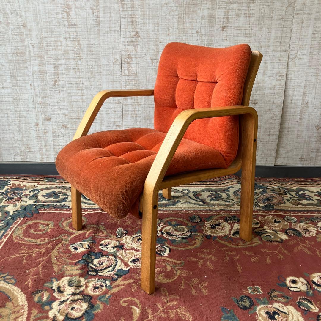 ② 天童木工 プライウッド アームチェア 一人掛けソファー ベントウッドチェアー 天童木工 / Tendo プライウッド アームソファ 1人掛け 中古 レトロ