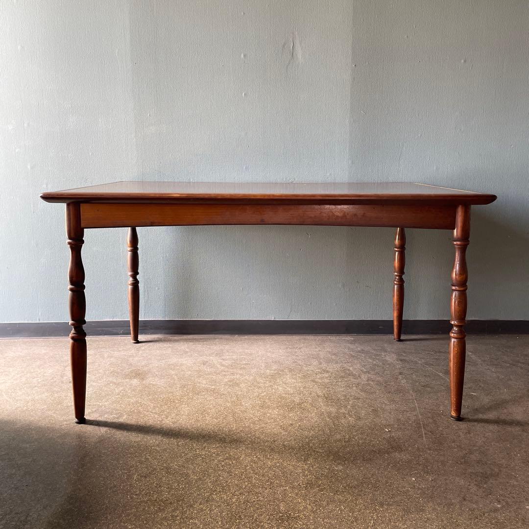 飛騨産業 キツツキ 赤ロゴ ダイニングテーブル 昭和レトロ - メルカリ