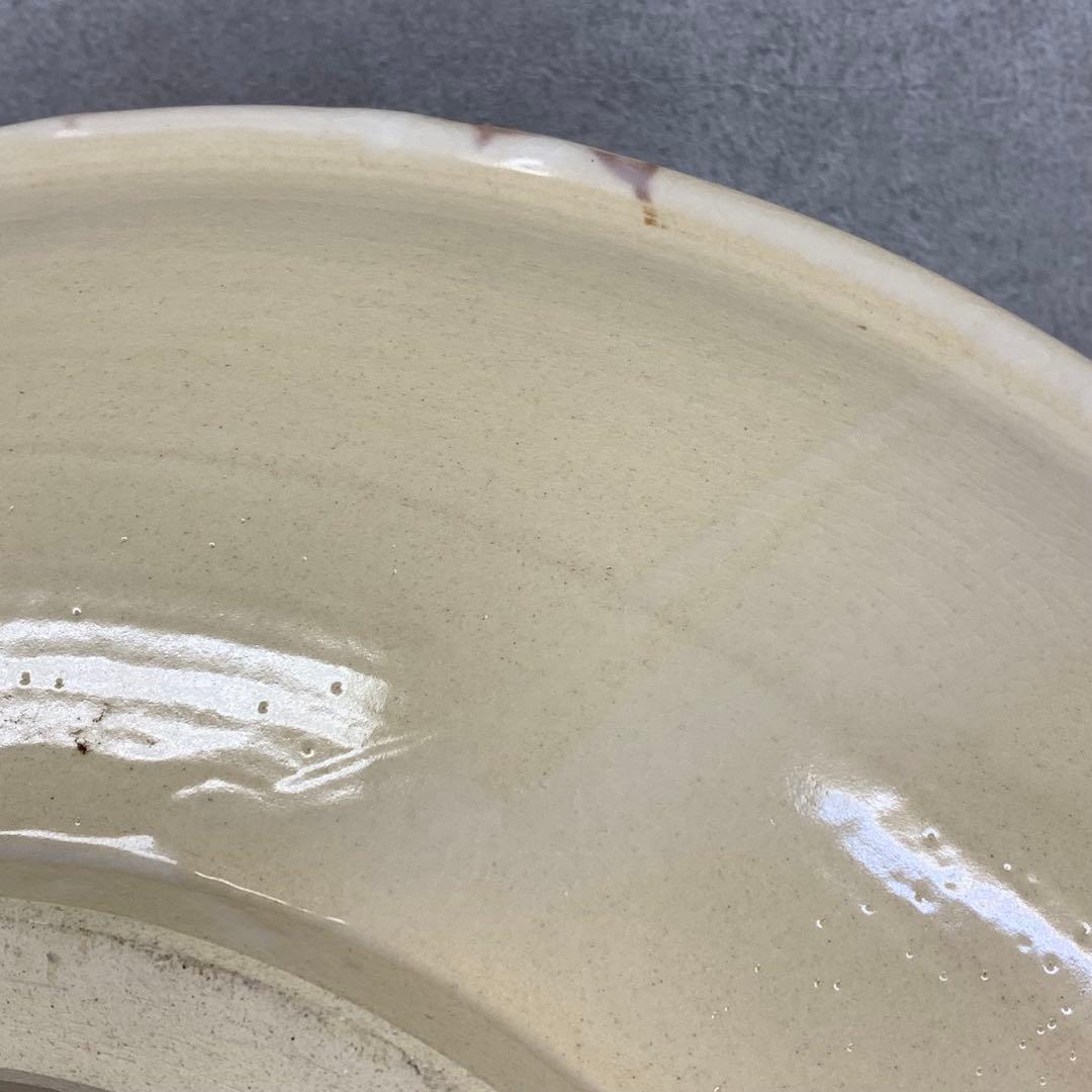 大皿 直径 45.4cm ! 飾り皿 線 布志名焼 アンティーク 昭和レトロ ⑨