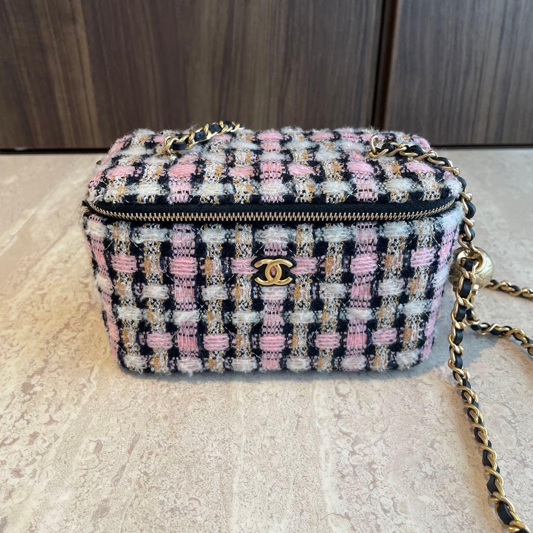 シャネル ツイード バニティバッグ ショルダーバッグ - メルカリ