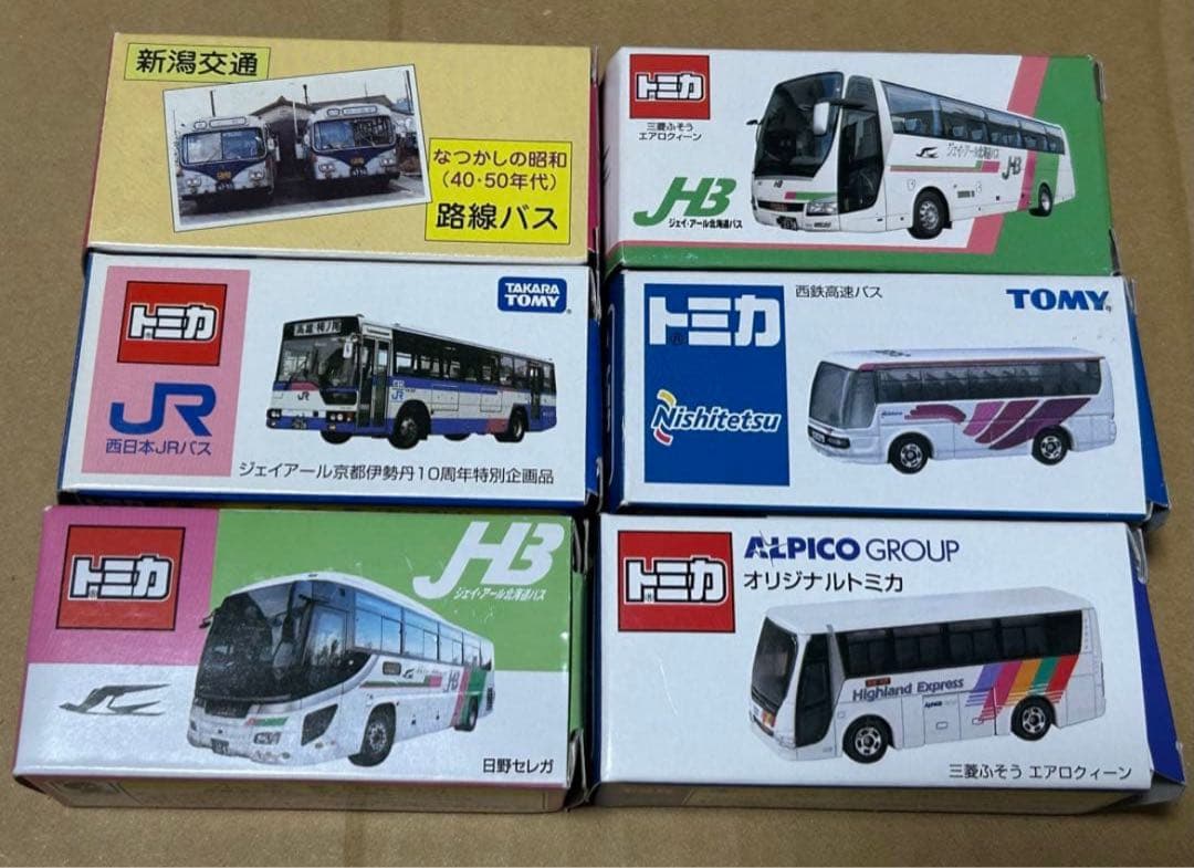 トミカ バスシリーズ 6台セット USED トミカ ギフト なつかしのバスセット 6台入り 240001012105