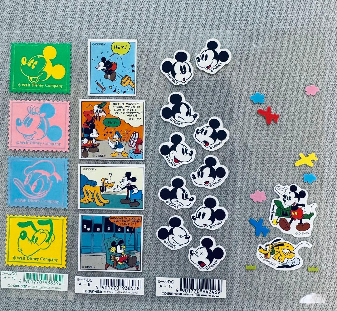 90年代 レトロ ディズニー ミッキーマウス シール 4シートセット
