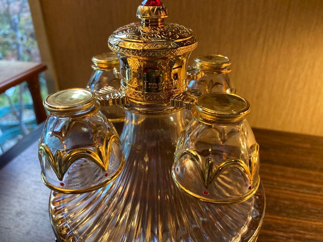 ラドガ インペリアルコレクション 青 ベネチアングラス デキャンタ 空