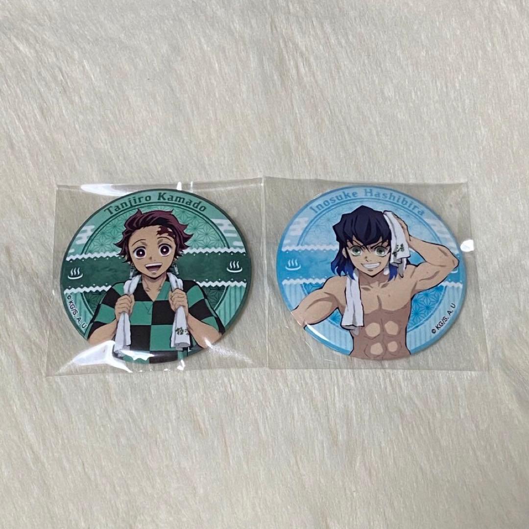 鬼滅の刃 極楽湯 ラクスパ 缶バッジ 竈門炭治郎 嘴平伊之助 - メルカリ
