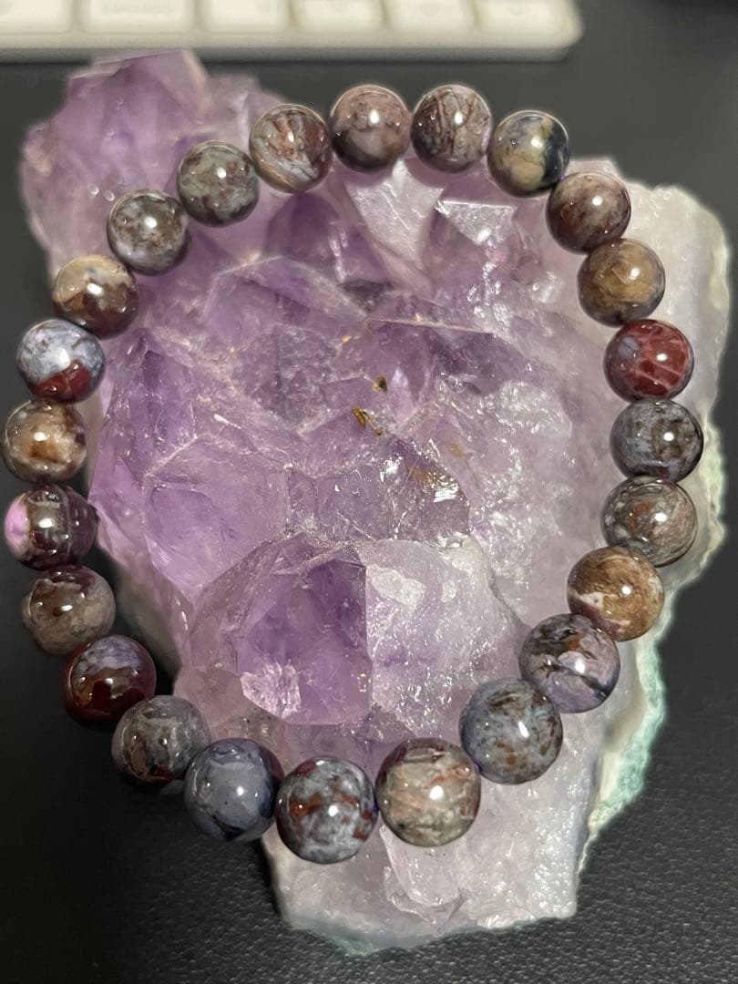 天然無着色　日本国産マルチカラースギライト 希少！マルチカラーMIX☆スギライト＆デュモルチェライトなどの多種MIX