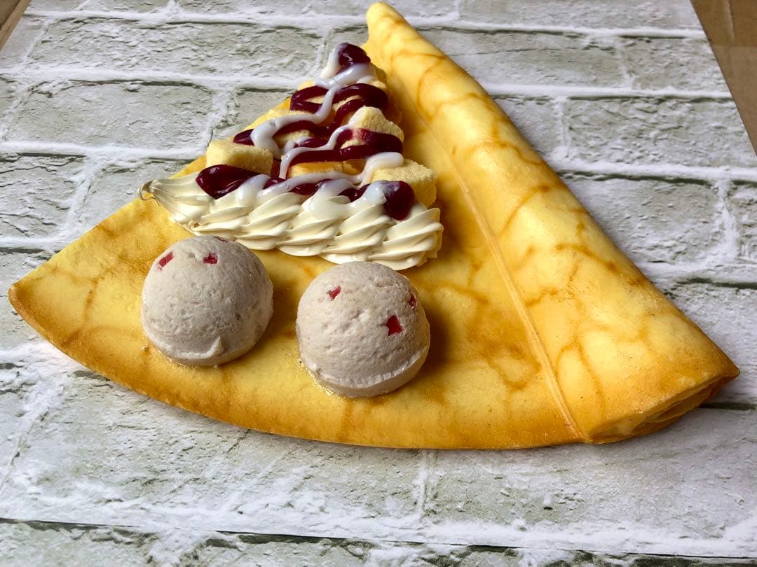 食品サンプル フルーツサンデー&ストロベリー&アイスクレープセット