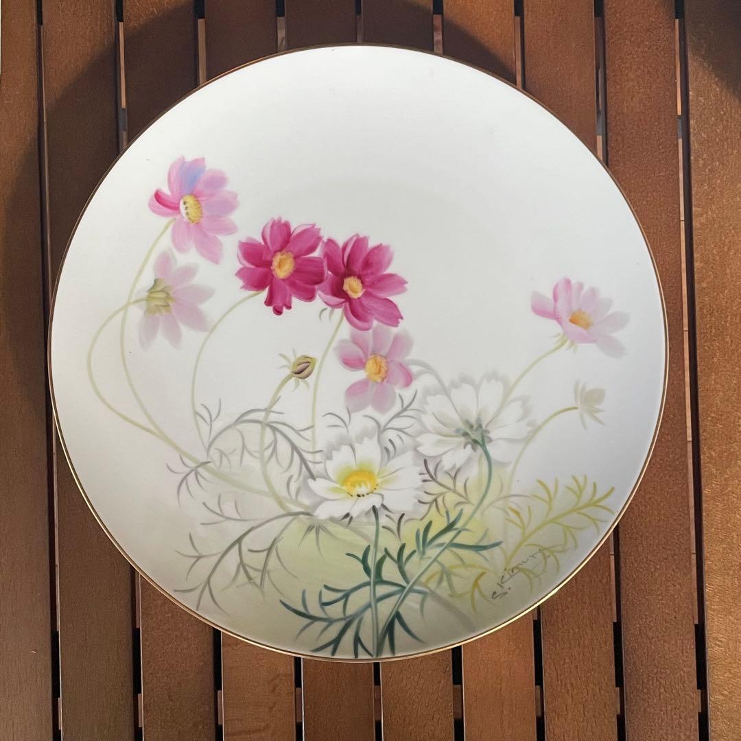 オールドノリタケ　サイン入飾り皿　コスモス 1950〜60年代　ヴィンテージ プレミアノリタケ サイン入飾り皿 コスモス 1950〜60年代 - SHOP 偶然