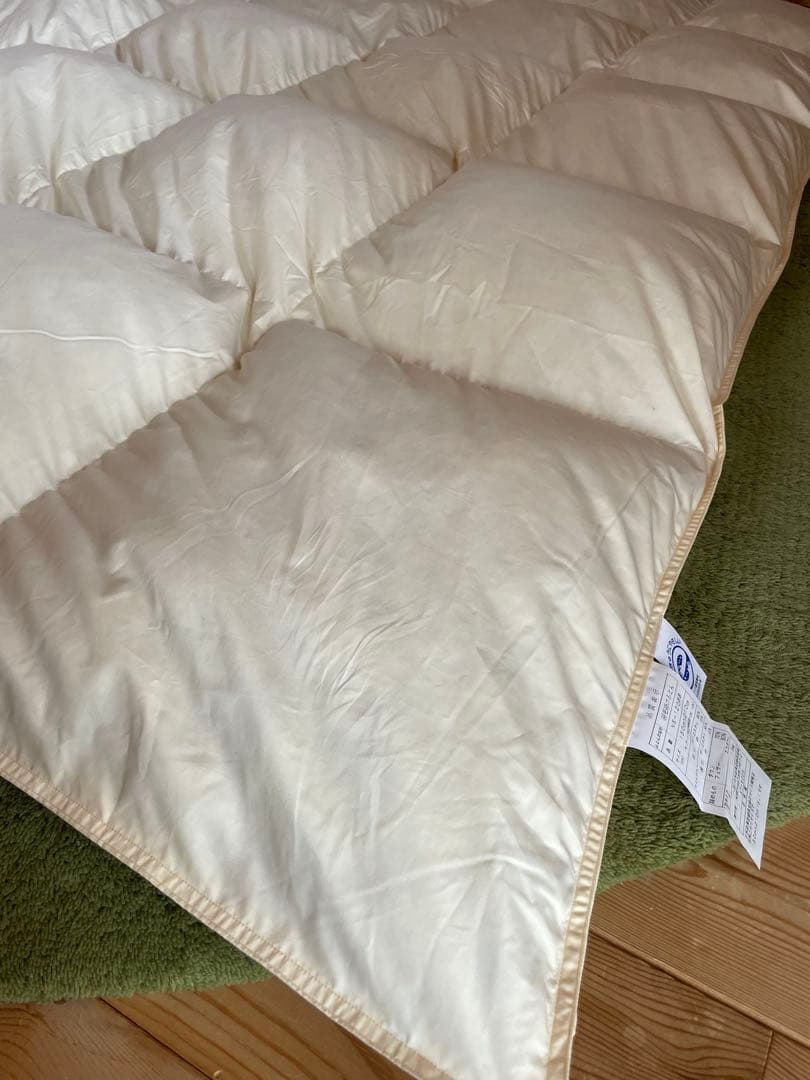 【エコダウン使用】羽毛布団　シングル　150×210 1.5kg カバー付きB