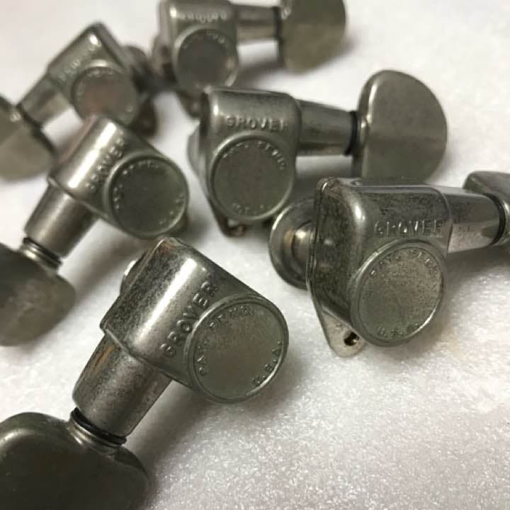 貴重なグローバー ギターペグ GROVER V97N ギターペグ(グローバー バタービーンボタン ギター用ペグ