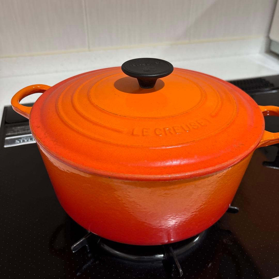 LE CREUSET ココットロンド 24cm オレンジ - メルカリ