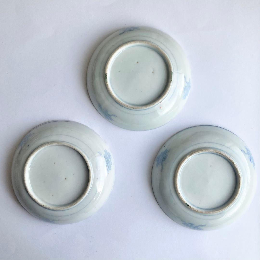 金彩赤絵鶴唐花皿 伊万里焼や青郊窯、大聖寺伊万里、古伊万里や九谷焼