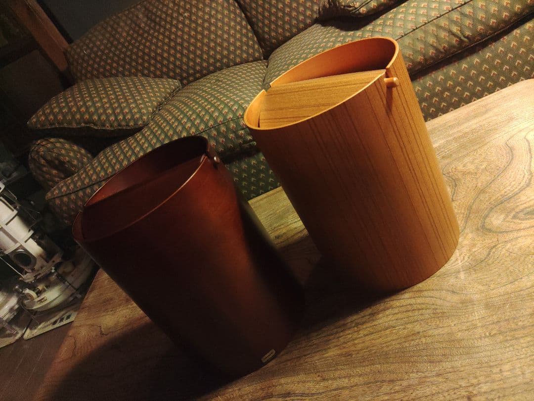 未使用　カリモク60 サイトーウッド　saitowood ゴミ箱　ダストボックス free design 別注】プライウッド ダストボックス ナチュラル（サイトー