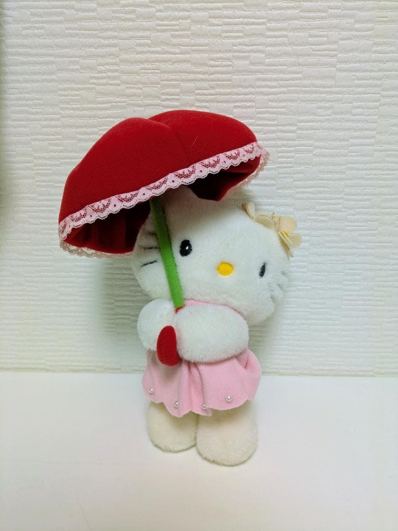 d*9様 激レア　サンリオ　ハローキティ　信州限定　赤リンゴパラソル　平成レトロ レア◎信州限定◎赤りんごキティ◎根付けストラップ - メルカリ