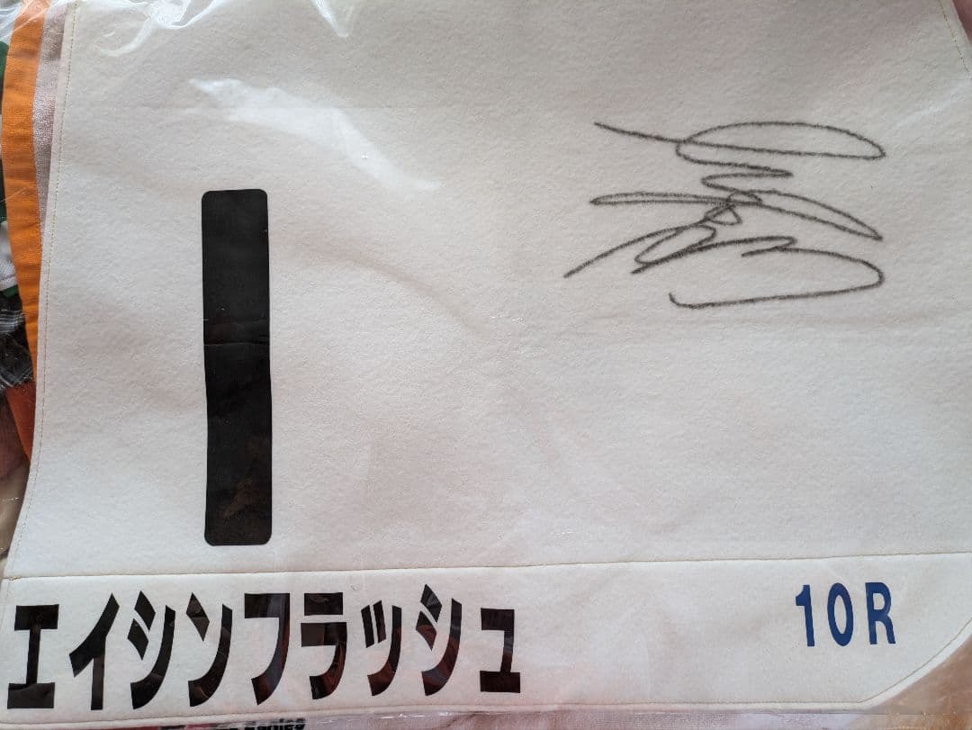 エイシンフラッシュ　レプリカゼッケン　ウチパクさん直筆サイン入り 2026年最新】サイン入り ゼッケンの人気アイテム - メルカリ