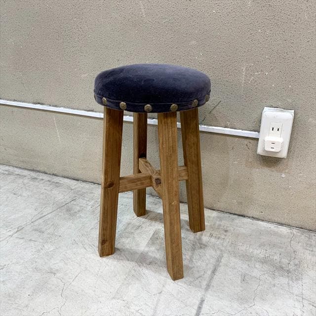 羅針盤の古材スツール（ネイビー） 5in1コンビネーションスツール｜ファミリー・ライフ公式通販