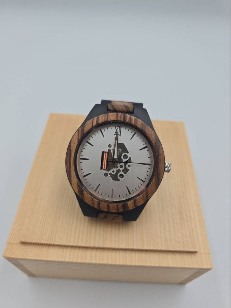 ウッドスケルトン腕時計 公式】EINBAND アインバンド ゼブラウッド サンダルウッド スケルトン