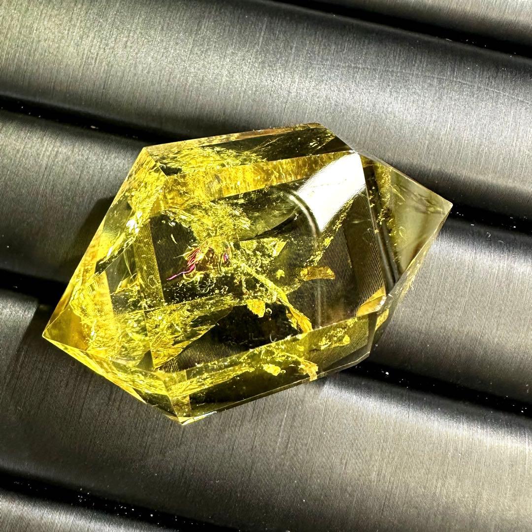 【金運】虹☆シトリンダブルポイント ☆黄水晶 ☆ブルーエンジェルラダーA1018