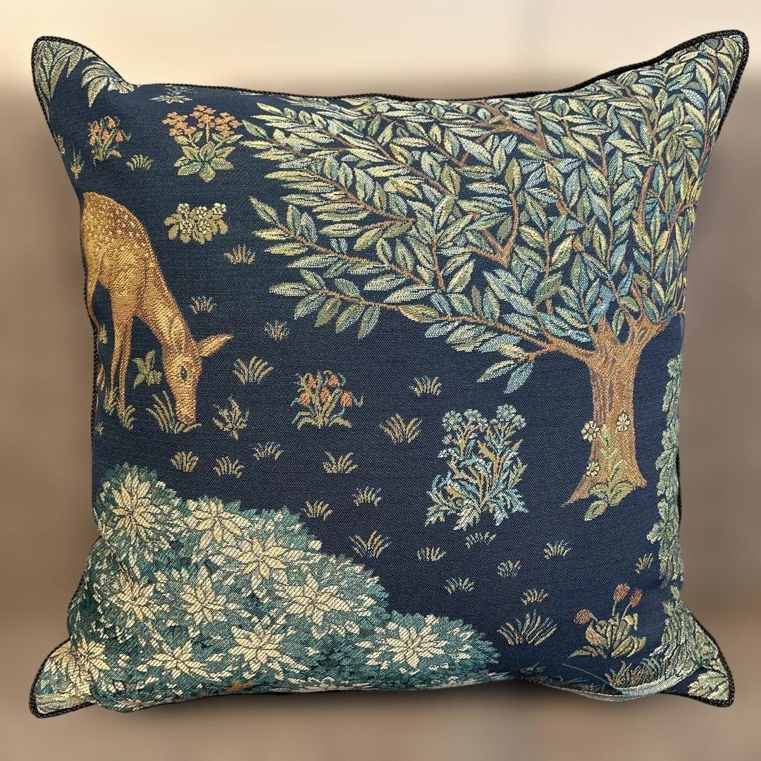 「ウィリアム・モリスのある暮らし」ジャカード織のクッションカバー（ザ・ブルック） 当店限定】「ウィリアム・モリスのある暮らし」ジャカード織の