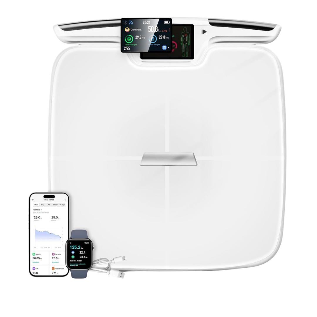 【期間限定！値下げ】スマート体組成計 体重計　56項目測定 Bluetooth 体組成計 56項目搭載 Medifeel 全身スキャン スマホ連動 体重計 体脂肪