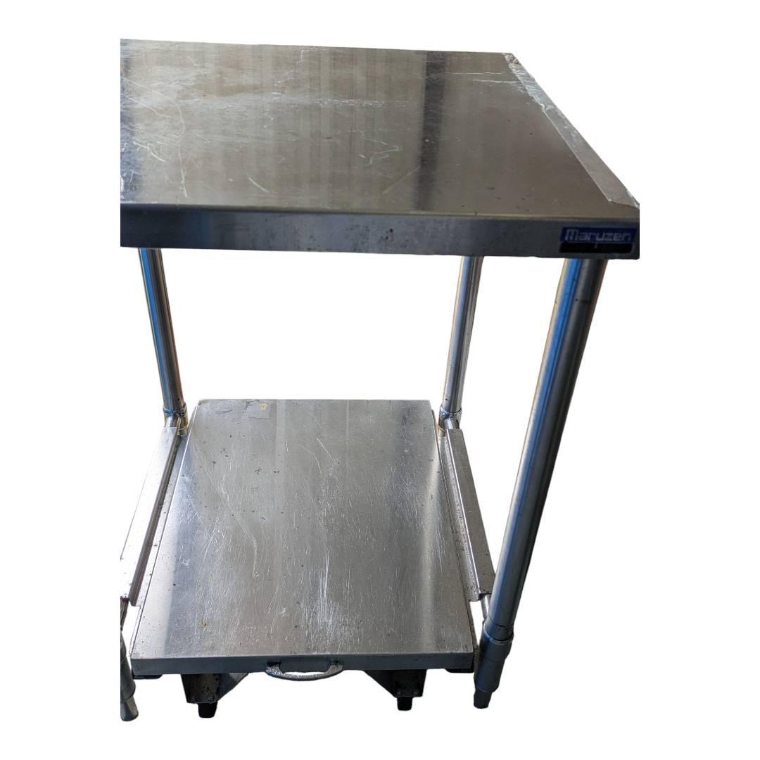 ステンレス製作業台（3升ガマ対応） ステンレス 作業台 三方枠 業務用 調理台 900×450 板厚1.2mmモデル