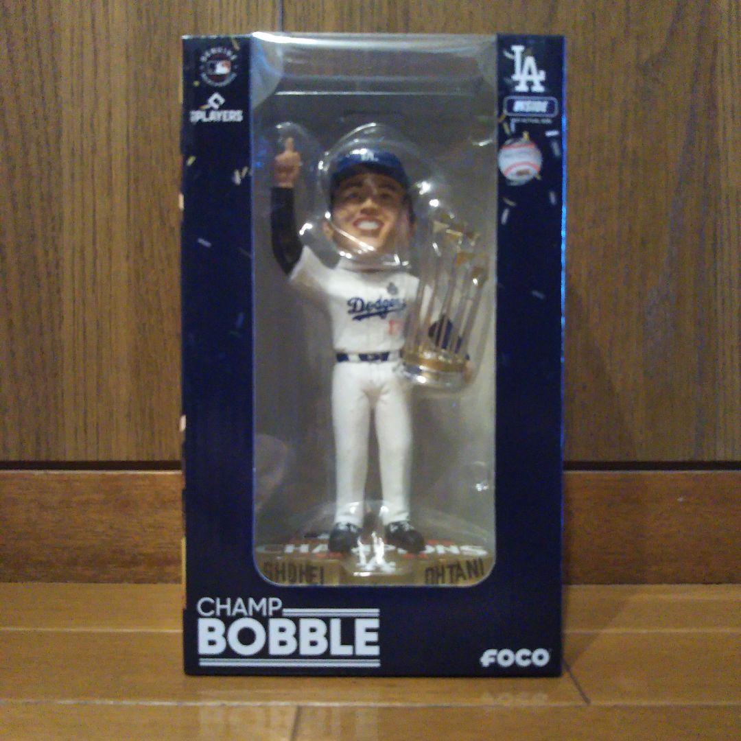 【新品】大谷翔平　2024WSチャンピオン ボブルヘッド　金台座！ MLB】大谷翔平＆デコピンのボブルヘッド、金バージョンは32万円で出品