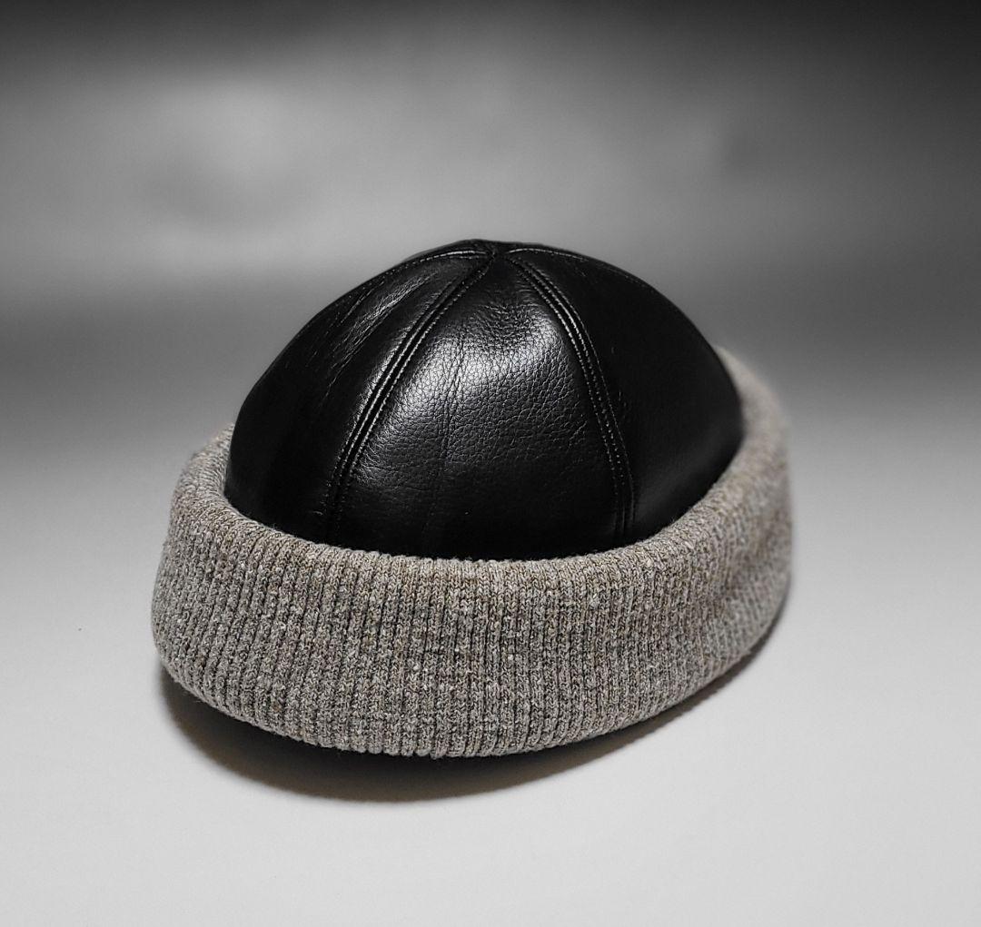 長渕剛さん風 レザーニット帽(Mサイズ) - メルカリ