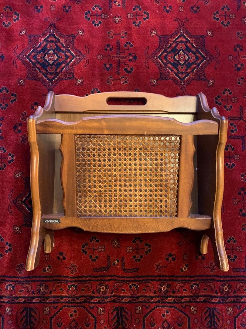 karimoku カリモク コロニアル マガジンラック スリッパラック レトロ