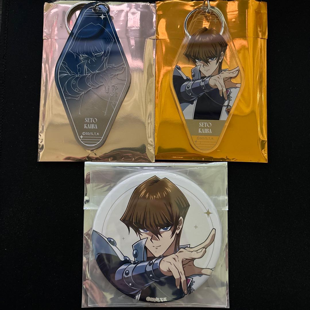 遊戯王 コラボカフェ本舗BLANC 海馬瀬人 缶バッジ モーテルキー風