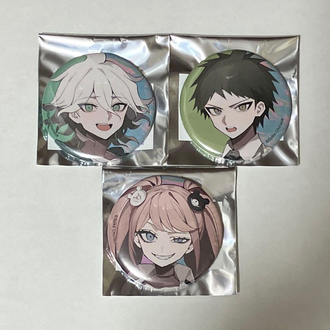 ダンガンロンパ さくしゃ2 缶バッチ 狛枝凪斗 日向創 江ノ島盾子