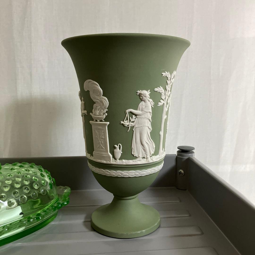 wedgwood ウェッジウッド ジャスパー セイジグリーン 美品 - メルカリ