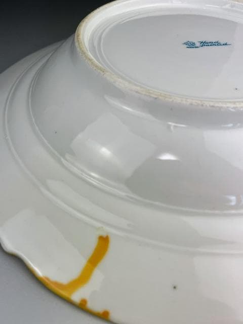 希少】オールドノリタケ 23㎝ 花紋蓋付き金盛り皿 深皿 ボウル 金彩