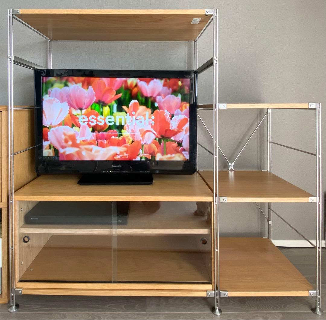 【週末セール！】無印良品/ステンレスユニットシェルフ オーク材 ステンレスユニットシェルフ オーク材棚セット 大 | 無印良品