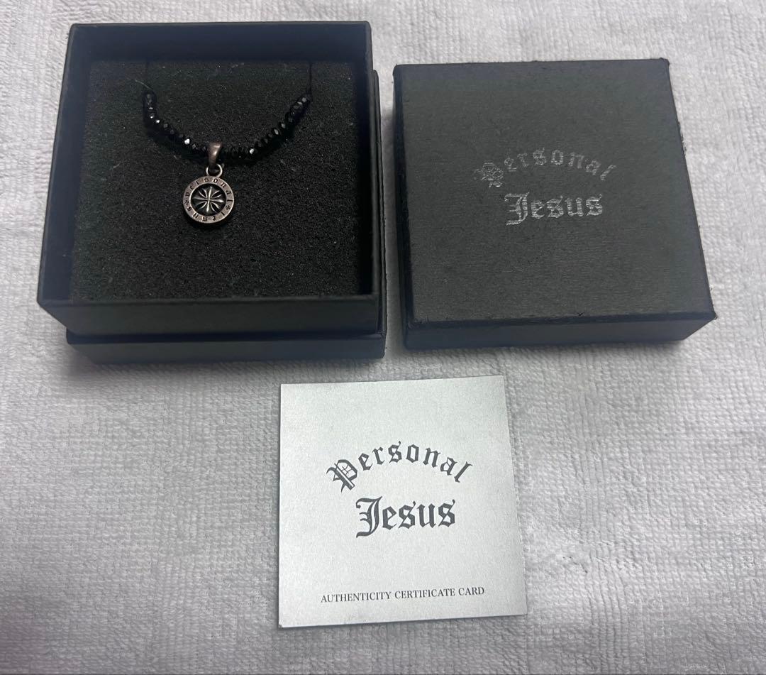 氷室京介　personal jesus SPINEL P/S ネックレス 氷室京介 シルバー Personal Jesus 「Black Spinel Necklace w/PJ