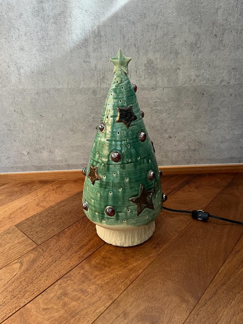 九谷焼き陶器のクリスマスツリー　ランプ　H41㎝ 4eb6e6da160a261420142c096fb969