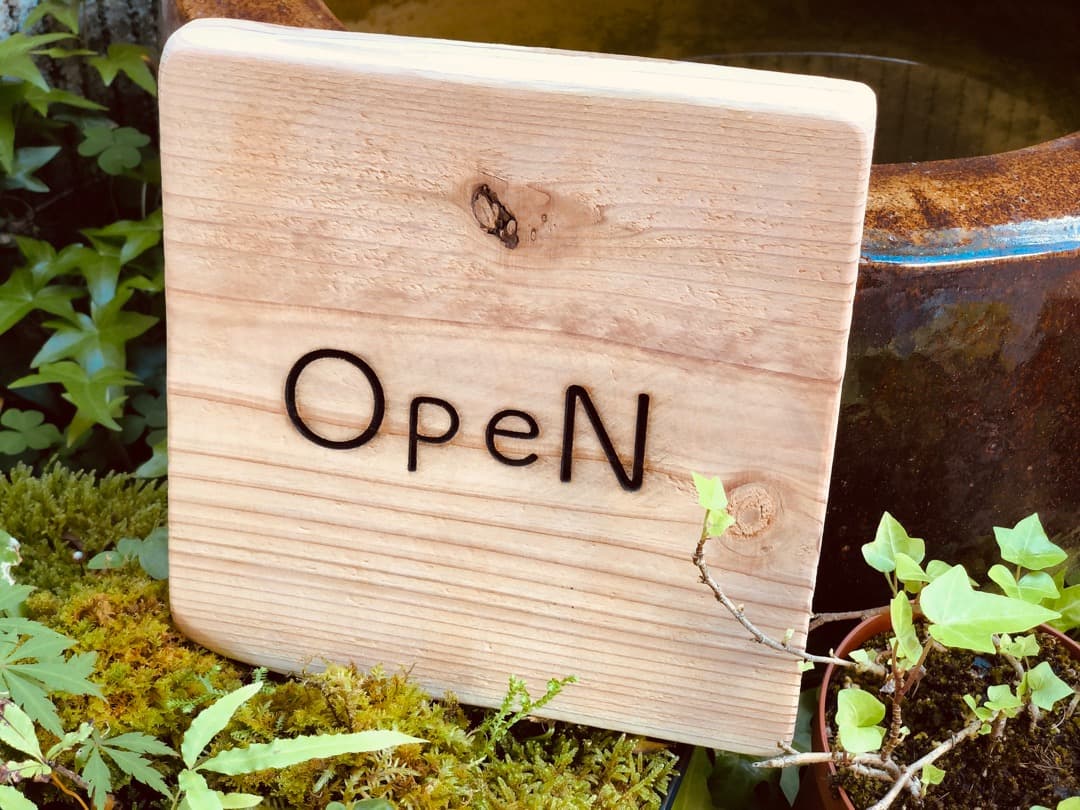 open / close 看板 SUPERDANT Open Close Sign Plate, Vintage Style, Wooden, Black