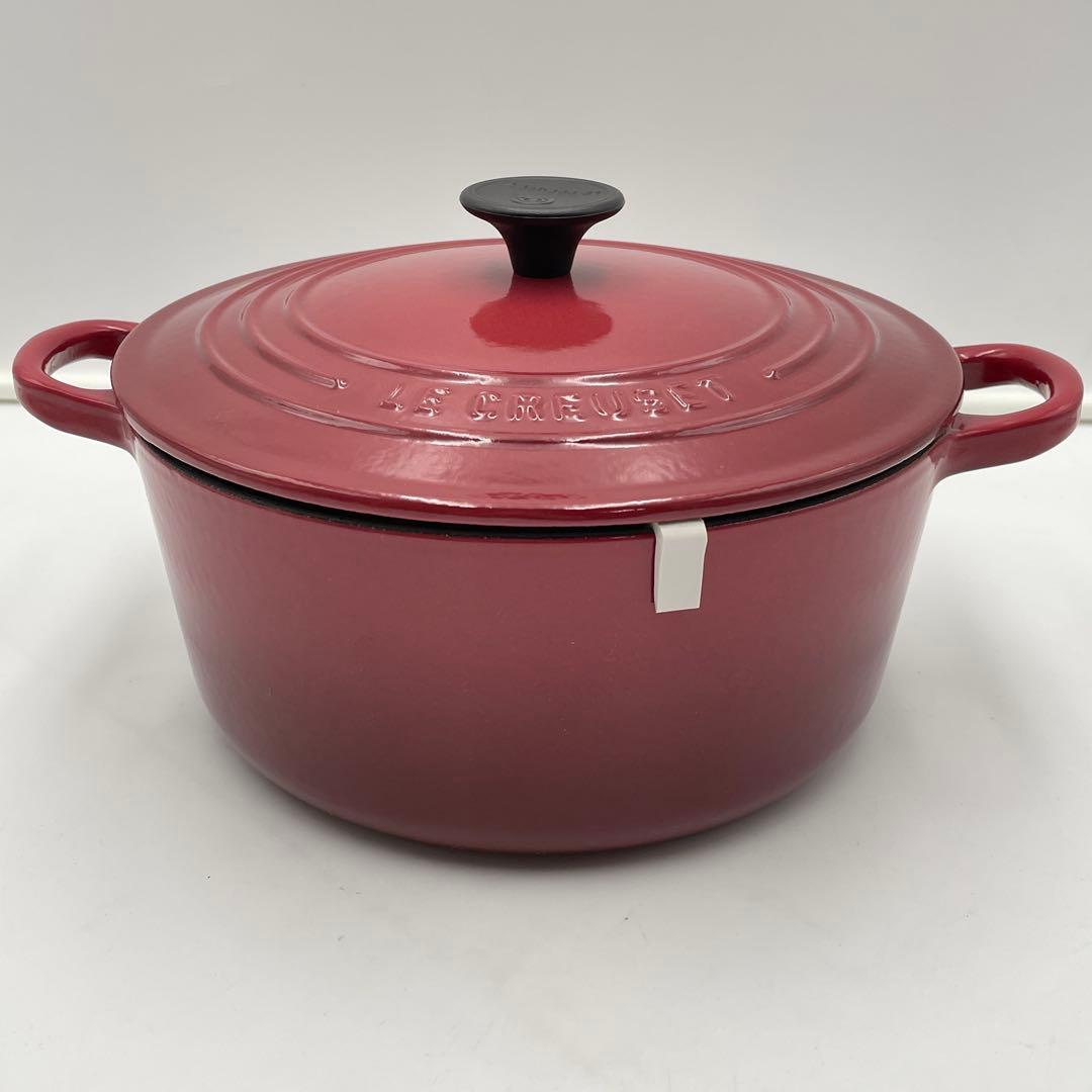 極美品 ルクルーゼ ココット ロンド 22cm バーガンディ 廃盤色 - メルカリ