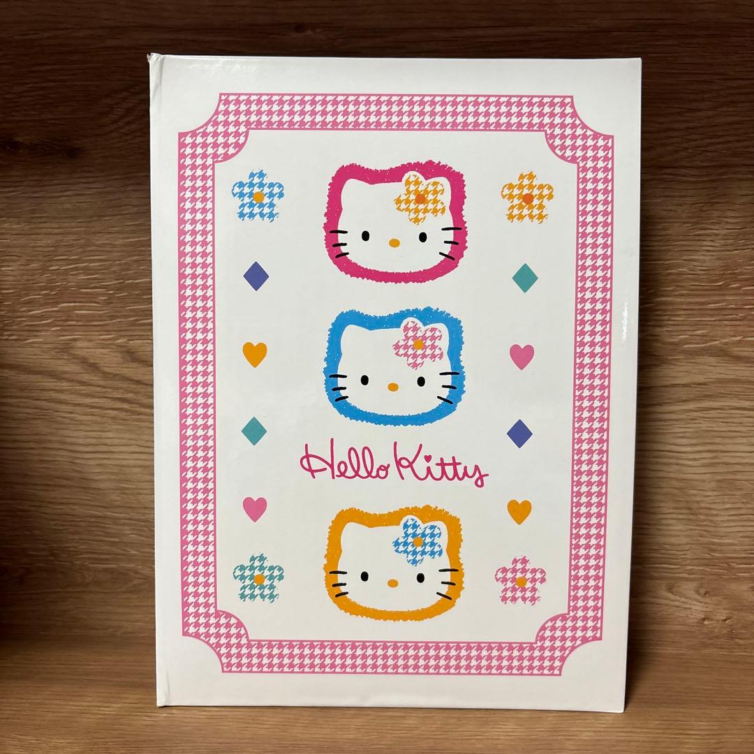 サンリオ1998平成レトロカオハナキティ 千鳥柄キティ フォトアルバム