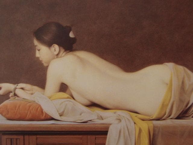 森本草介、【横になるポーズ】、希少な額装用画集より、新品額装付 森本草介、【午後のくつろぎ】、希少な額装用画集画、新品高級額 額装