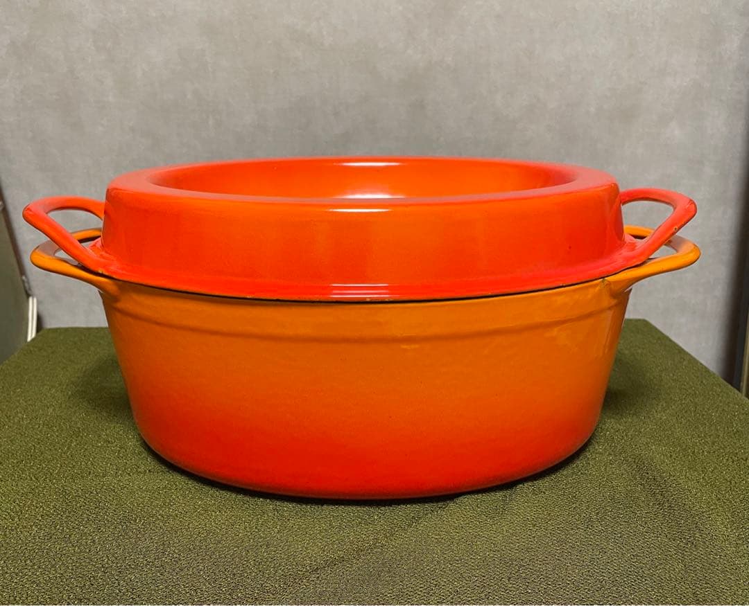 ルクルーゼ ドゥッフ le creuzet doufeu 1970年代ビンテージ オールドバカラ アンティーク DE BOUCHE A OREILLE / LE CREUSET