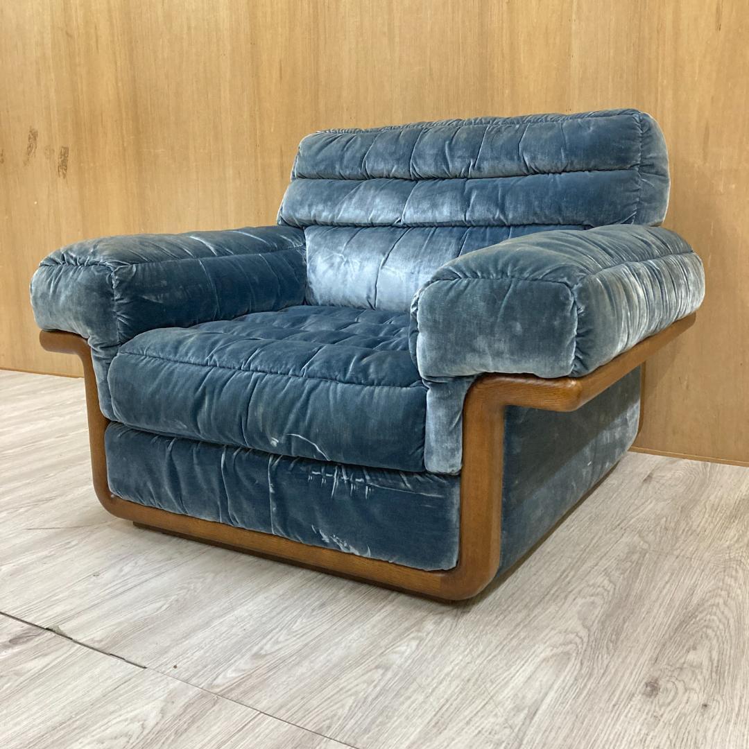 【カリモク】希少　一人掛けソファ　シングルソファ　アームチェア カリモク家具（KARIMOKU FURNITURE） カリモク ソファ 肘掛椅子 一人