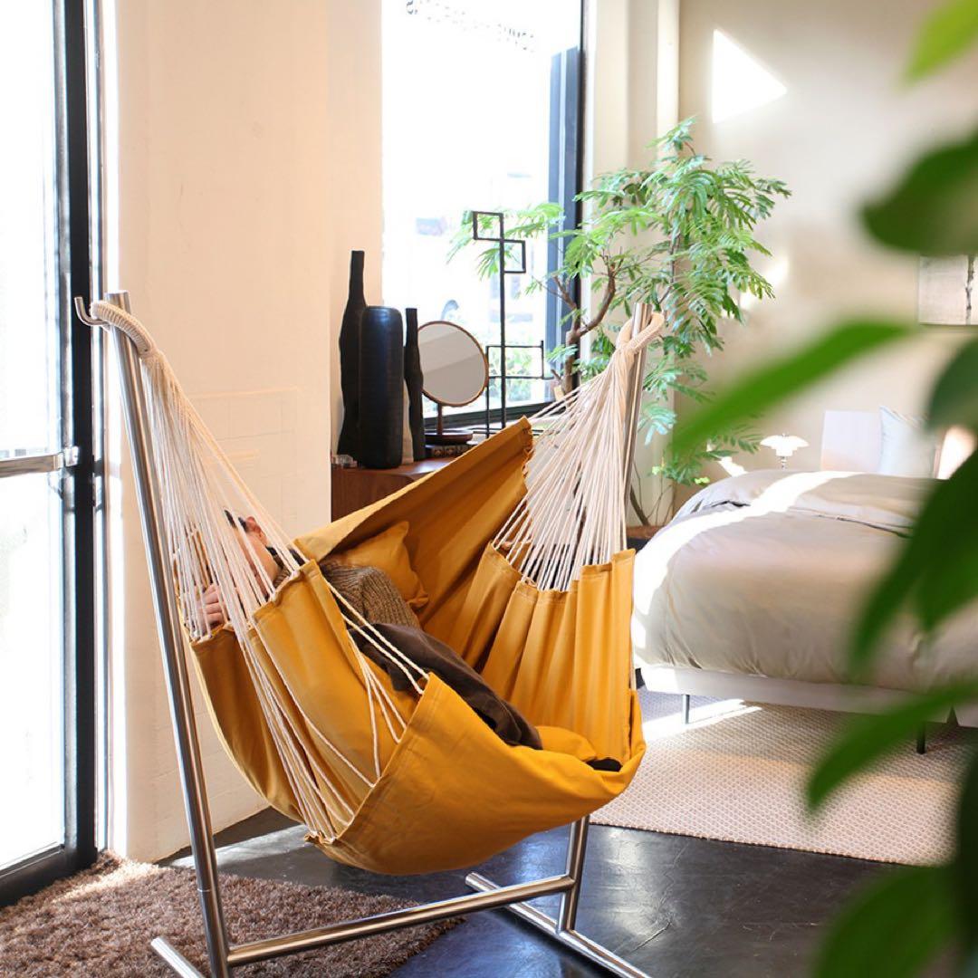 コンフォルタ ひとり掛けハンモック ファブリック チェア マスタードイエロー KOMFORTA コンフォルタ ハンモックチェア NEWファブリック スペイン製