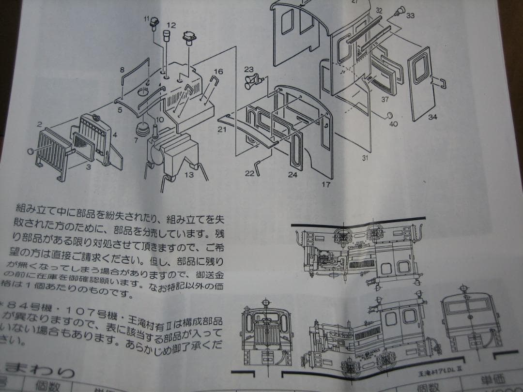 HOナロー／王滝村有Ⅱ／酒井7～8 t DLキット／やまばと号／モデル